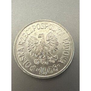 10 Groszy Polish Coin 1968 Polska Rzeczpospolita Ludowa Vintage Currency